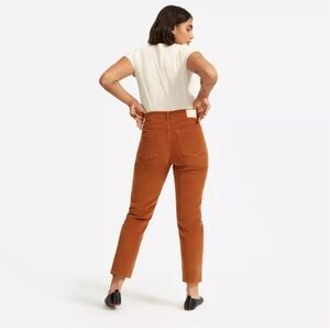Everlane Womens The Baby Cord Cheeky Pant size 27 Corduroy Crop Leg Brown.